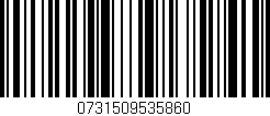 Código de barras (EAN, GTIN, SKU, ISBN): '0731509535860'