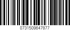 Código de barras (EAN, GTIN, SKU, ISBN): '0731509647877'