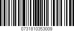 Código de barras (EAN, GTIN, SKU, ISBN): '0731810353009'