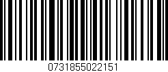 Código de barras (EAN, GTIN, SKU, ISBN): '0731855022151'