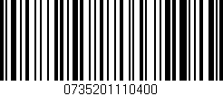 Código de barras (EAN, GTIN, SKU, ISBN): '0735201110400'