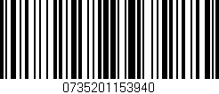 Código de barras (EAN, GTIN, SKU, ISBN): '0735201153940'