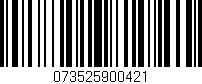 Código de barras (EAN, GTIN, SKU, ISBN): '073525900421'
