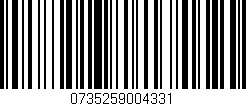 Código de barras (EAN, GTIN, SKU, ISBN): '0735259004331'