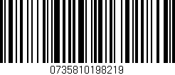 Código de barras (EAN, GTIN, SKU, ISBN): '0735810198219'