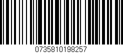 Código de barras (EAN, GTIN, SKU, ISBN): '0735810198257'