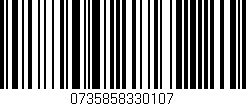 Código de barras (EAN, GTIN, SKU, ISBN): '0735858330107'