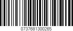 Código de barras (EAN, GTIN, SKU, ISBN): '0737681300265'