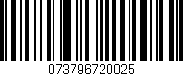 Código de barras (EAN, GTIN, SKU, ISBN): '073796720025'