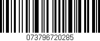 Código de barras (EAN, GTIN, SKU, ISBN): '073796720285'
