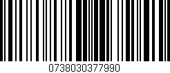 Código de barras (EAN, GTIN, SKU, ISBN): '0738030377990'