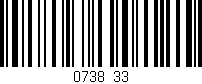Código de barras (EAN, GTIN, SKU, ISBN): '0738/33'