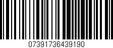 Código de barras (EAN, GTIN, SKU, ISBN): '07391736439190'