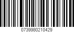 Código de barras (EAN, GTIN, SKU, ISBN): '0739980210429'