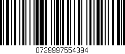 Código de barras (EAN, GTIN, SKU, ISBN): '0739997554394'