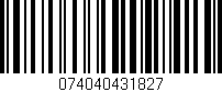 Código de barras (EAN, GTIN, SKU, ISBN): '074040431827'