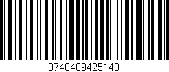 Código de barras (EAN, GTIN, SKU, ISBN): '0740409425140'