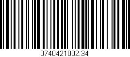 Código de barras (EAN, GTIN, SKU, ISBN): '0740421002.34'