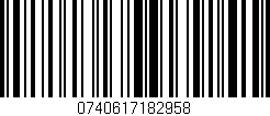 Código de barras (EAN, GTIN, SKU, ISBN): '0740617182958'