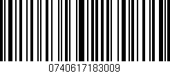 Código de barras (EAN, GTIN, SKU, ISBN): '0740617183009'