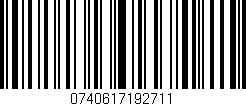 Código de barras (EAN, GTIN, SKU, ISBN): '0740617192711'