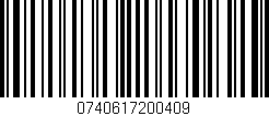 Código de barras (EAN, GTIN, SKU, ISBN): '0740617200409'