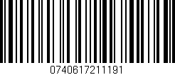 Código de barras (EAN, GTIN, SKU, ISBN): '0740617211191'