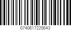Código de barras (EAN, GTIN, SKU, ISBN): '0740617220643'