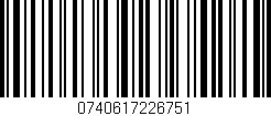 Código de barras (EAN, GTIN, SKU, ISBN): '0740617226751'