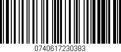 Código de barras (EAN, GTIN, SKU, ISBN): '0740617230383'