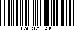 Código de barras (EAN, GTIN, SKU, ISBN): '0740617230499'