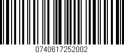 Código de barras (EAN, GTIN, SKU, ISBN): '0740617252002'