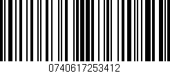 Código de barras (EAN, GTIN, SKU, ISBN): '0740617253412'