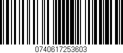 Código de barras (EAN, GTIN, SKU, ISBN): '0740617253603'