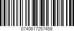 Código de barras (EAN, GTIN, SKU, ISBN): '0740617257458'