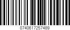 Código de barras (EAN, GTIN, SKU, ISBN): '0740617257489'