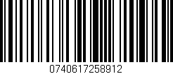 Código de barras (EAN, GTIN, SKU, ISBN): '0740617258912'