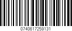 Código de barras (EAN, GTIN, SKU, ISBN): '0740617259131'