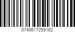 Código de barras (EAN, GTIN, SKU, ISBN): '0740617259162'