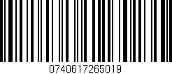 Código de barras (EAN, GTIN, SKU, ISBN): '0740617265019'