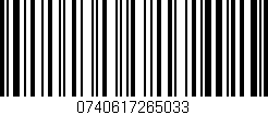 Código de barras (EAN, GTIN, SKU, ISBN): '0740617265033'