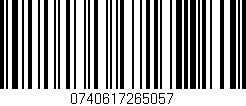 Código de barras (EAN, GTIN, SKU, ISBN): '0740617265057'