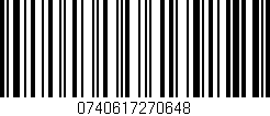 Código de barras (EAN, GTIN, SKU, ISBN): '0740617270648'