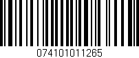 Código de barras (EAN, GTIN, SKU, ISBN): '074101011265'