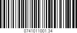 Código de barras (EAN, GTIN, SKU, ISBN): '0741011001.34'