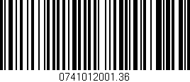 Código de barras (EAN, GTIN, SKU, ISBN): '0741012001.36'