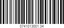 Código de barras (EAN, GTIN, SKU, ISBN): '0741013001.34'
