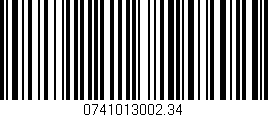 Código de barras (EAN, GTIN, SKU, ISBN): '0741013002.34'