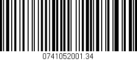 Código de barras (EAN, GTIN, SKU, ISBN): '0741052001.34'
