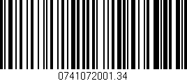 Código de barras (EAN, GTIN, SKU, ISBN): '0741072001.34'